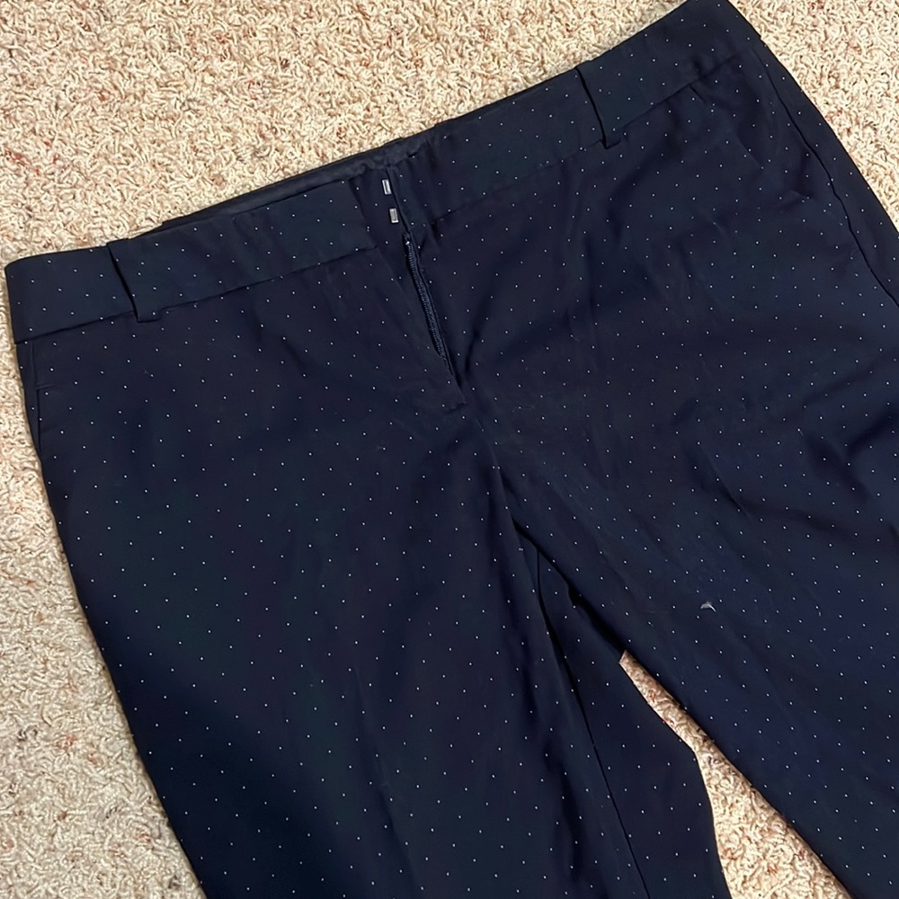 The Limited Dark Navy w/ White Polka Dot dress pant